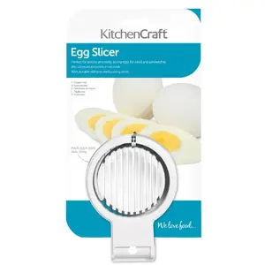 Нарезка для яиц KitchenCraft GB40KCEGGPL 12 см, пластиковый корпус, проволоки из нержавеющей стали, белая