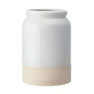 Utensil holder KitchenCraft GB40IDUTENSIL 18 cm cream ceramic stoneware