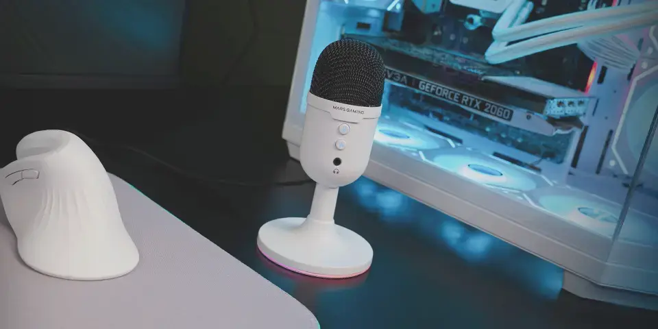 Kardioīda mikrofons Mars Gaming MMICCXW USB Photo 4