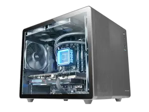 Datora korpuss Mars Gaming MC-MPRO Mini Tower Melns ar dubulto kameru, apakšējo barošanas bloku un iebūvētiem ventilatoriem