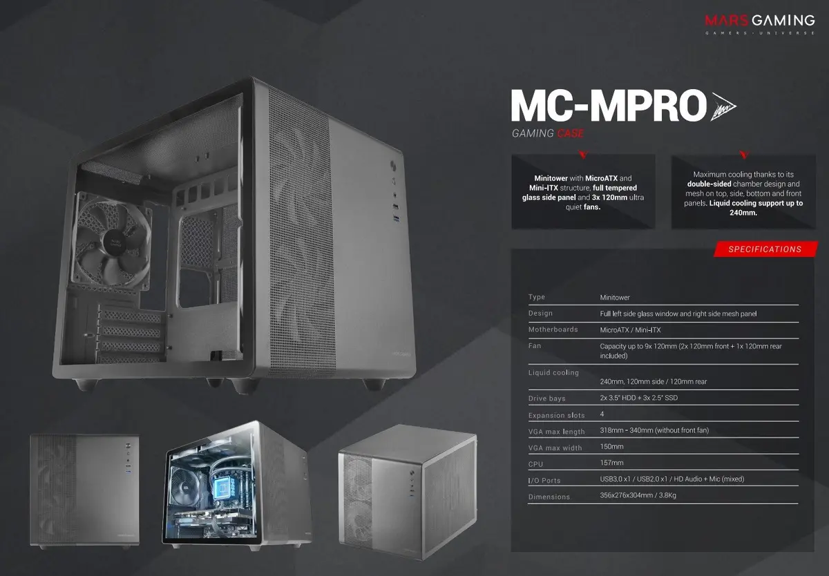 Корпус для ПК Mars Gaming MC-MPRO Mini Tower Photo 11