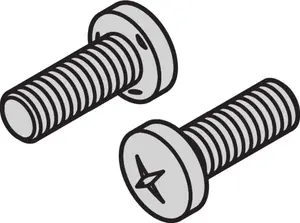 SCHROFF Pan-head screw M5x12, 100 pieces