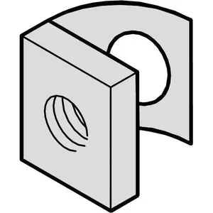 Sliding Nut SCHROFF NTS M6 pack of 50 — threaded M6 fastening nuts for mounting rails and panels