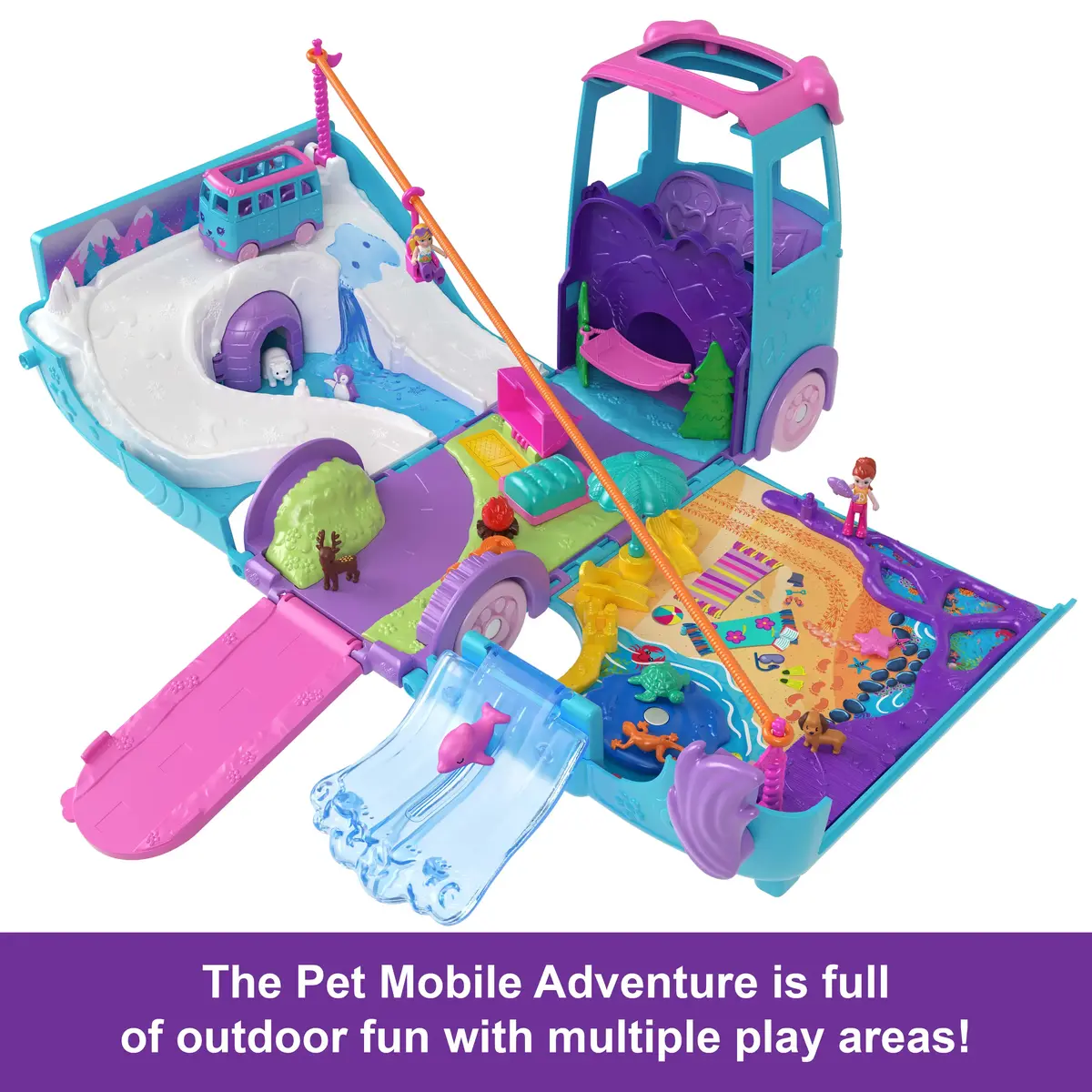Darbība/Piedzīvojums Mattel Polly Pocket Mājdzīvnieku mobilā piedzīvojumu spēļu komplekts Photo 8