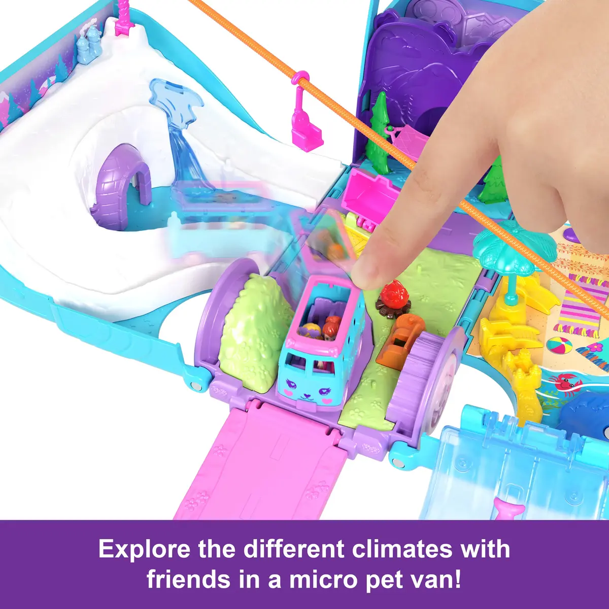 Darbība/Piedzīvojums Mattel Polly Pocket Mājdzīvnieku mobilā piedzīvojumu spēļu komplekts Photo 9