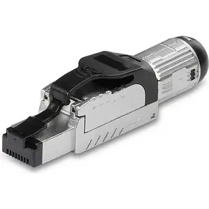 RJ45 STP Cat.6A field-installable connector Lindy 62411, shielded, for Cat6A cabling