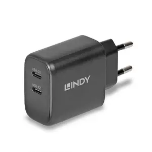 Lindy 65W USB 2 x Type C GaN Charger 73438