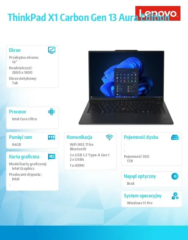 Klēpjdators Lenovo ThinkPad X1 Carbon G13 Photo 19