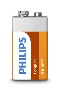 Philips 9V Zinc-Carbon Battery 6F22L1F/10