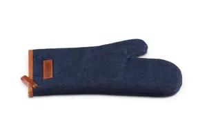 Le Creuset Textile Ovenglove Denim Dark Blue Cotton Oven Mitt