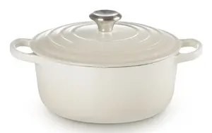 Roaster Le Creuset Signature round 20 cm, white, enameled cast iron