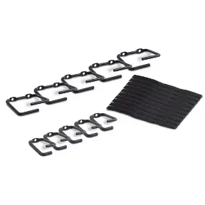 APC NetShelter Cable Management Rings, Set of 10 (5 Small and 5 Large), Black
