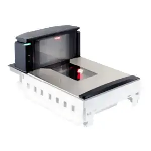 Datalogic MGL 9550I scanner with medium platter, adaptive scale, flip-up plate and P‑rail