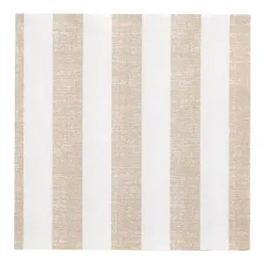 Paper napkins Papstar DE1837285 40×40 cm, sand color with stripes, FSC-certified