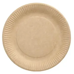 Paper plates Papstar PURE PLATES 20 pcs ø23 cm brown fiberboard DE1888015, 100% virgin fiber, FSC®