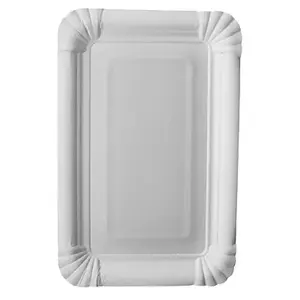 Papstar 81197 Rectangular Cardboard Disposable Plate
