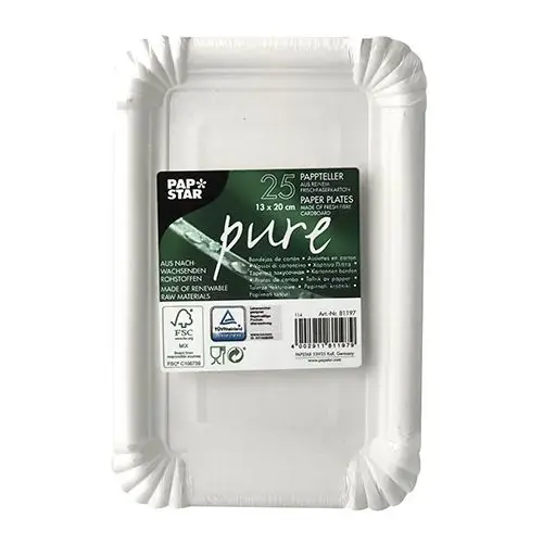 Papstar 81197 Rectangular Cardboard Plate Photo 2