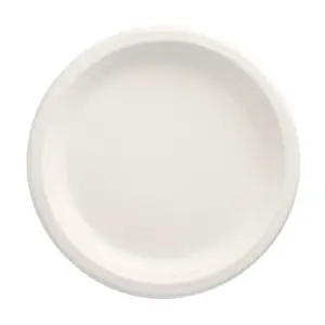 Disposable plates Papstar DE1889748 12 pcs 23 cm, white, bagasse (sugarcane)