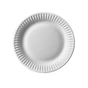 Paper disposable plates Papstar DE1890301 50 pcs Ø15 cm white, carton packaging, 0.2065 kg