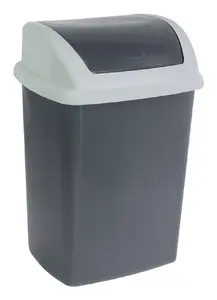 Trash can Maul 9522487 24 L Rectangular Plastic (PP) Dark Grey/White