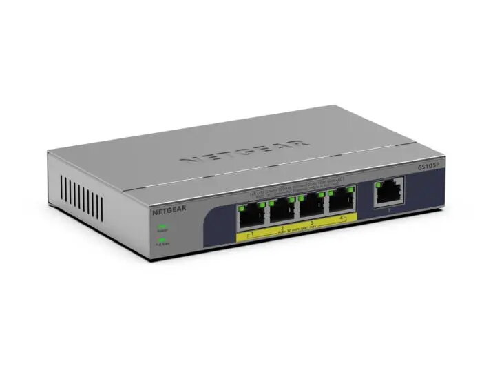 NETGEAR GS105P Nevadāms gigabitu Ethernet komutators