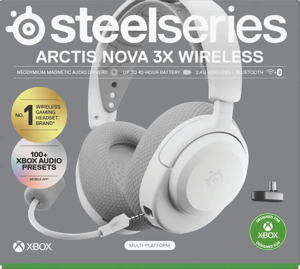 Austiņas STEELSERIES Arctis Nova 3X Wireless Photo 7