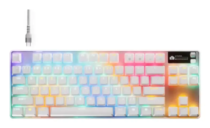 STEELSERIES Apex Pro TKL Gen 3 White mehāniskā tastatūra Photo 2