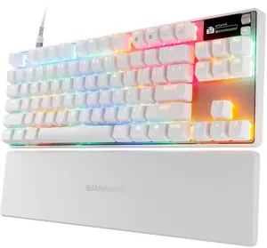 Steelseries APEX PRO TKL GEN 3 Tenkeyless Wired Gaming Keyboard USB Magnetic-Mechanical Switches US English White