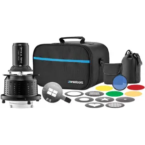 Lighting gobo optical spot WESTCOTT 810008713075 with 4 filters for studio and event lighting