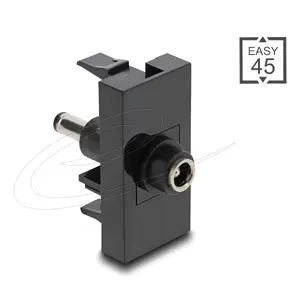 DeLOCK Easy 45 розетка черная Женская Мужская Прямая