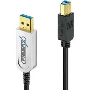 USB 3.2 Gen 1 cable PureLink FX-I645-005, 5 m, USB A to USB B, black/silver