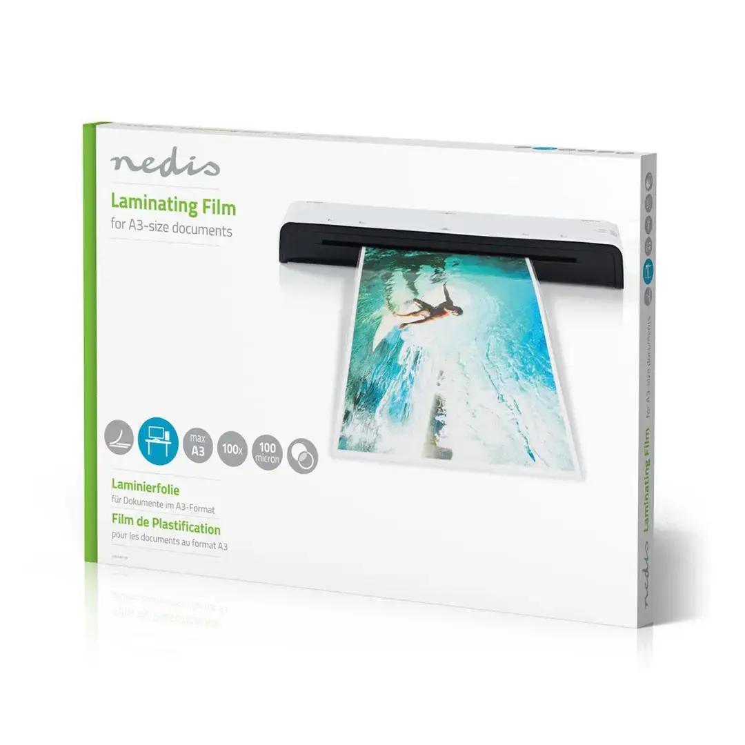 Nedis LAMIA3AT100 laminēšanas plēve 100 µm Photo 2