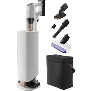 Bezvadu stāvus putekļsūcējs 2-in-1 Electrolux EP83HB25UV balts sausajai tīrīšanai ar akumulatoru bezmaisa 0.4 L 25.2 V 4 Ah HEPA filtrācija