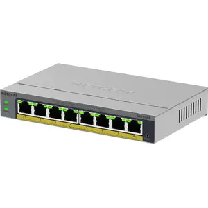 PoE+ komutators Netgear GS108EP-100EUS 8 porti, kopējā jauda 62 W, bez ventilatora