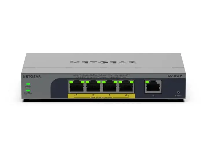 Netgear GS105EP nevadāms gigabitu PoE slēdzis Photo 2