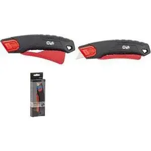 Safety Cutter WEDO 78839 with Lever, Nylon/Fiberglass Blade, Black/Red
