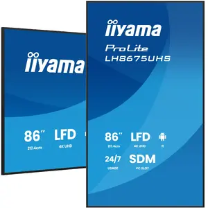 Цифровой рекламный экран iiyama 86" 4K UHD LCD Android 24/7