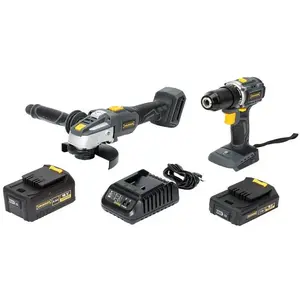 GRUNDER CD-B0A18 18V Brushless Cordless Tool Set with 2Ah and 4Ah Batteries