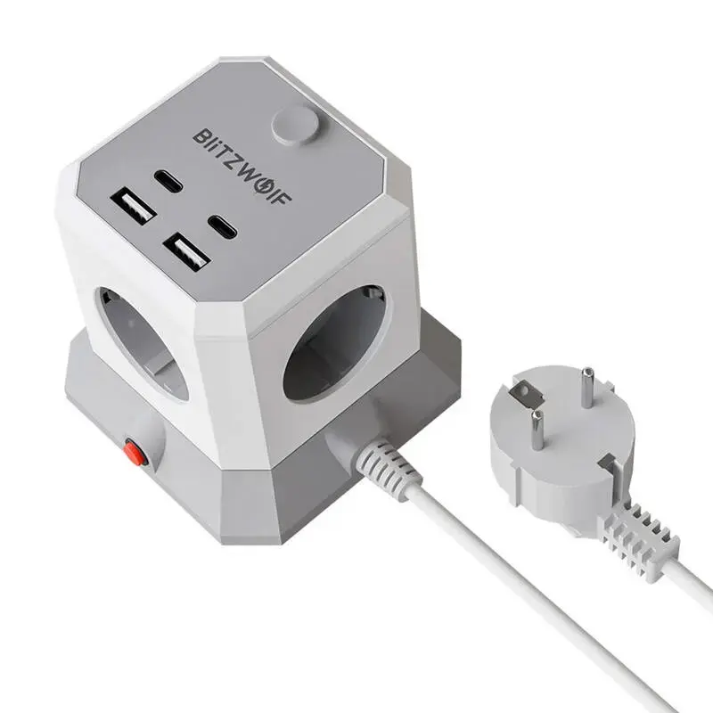 Сетевой удлинитель BlitzWolf BW-EC1 — 4×AC, 2×USB-A, 2×USB-C Photo 2