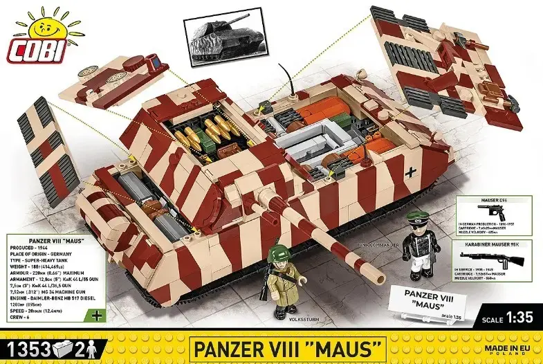 Cobi Panzer VIII Maus 1:35 modelis Photo 8