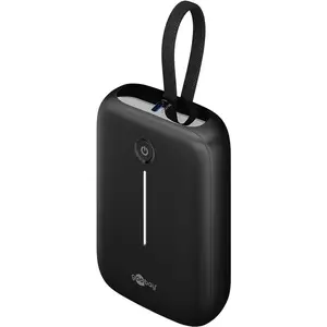Portable Power Bank Goobay 10,000 mAh with Integrated USB-C Cable - 20W Compact Travel (76251)