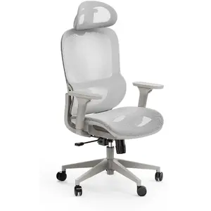 Офисное кресло Sense7 Neyo Grey — эргономичное регулируемое кресло с поддержкой поясницы и поворотным механизмом