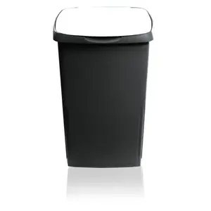 Waste bin gio'style Eco Solution 45L dark grey/white 37×36×53.5 cm