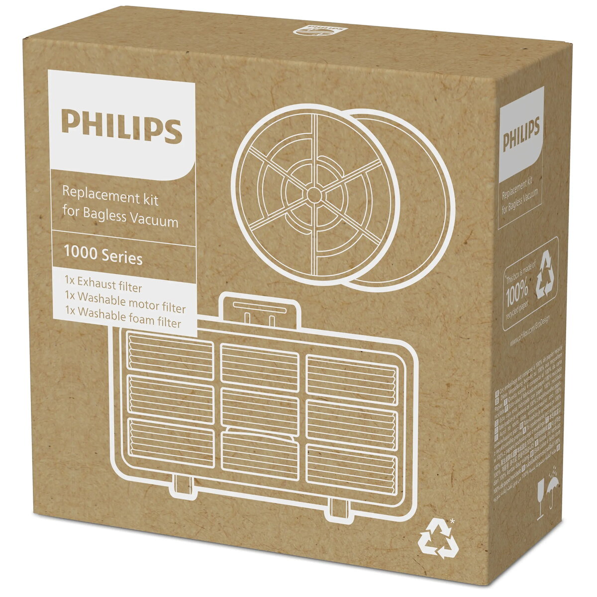 Philips XV1210/01 cilindrisko putekļu sūcēju filtrs