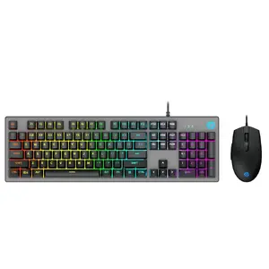 Wired Gaming Keyboard and Mouse Set HP KM300F — USB connection, up to 6400 DPI, RGB lighting