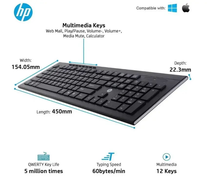 Wireless keyboard and mouse HP CS10 Photo 3