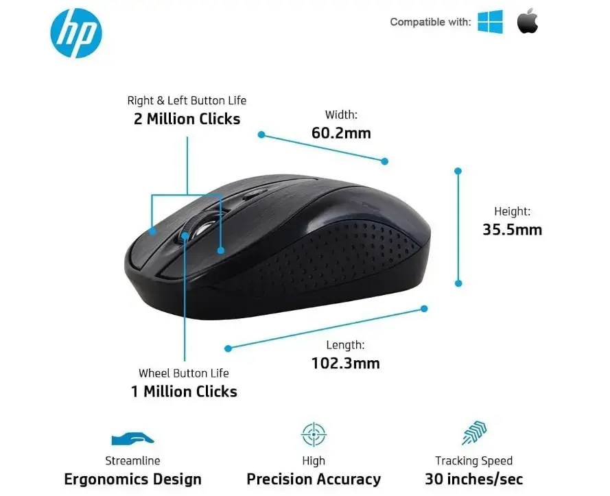 Wireless keyboard and mouse HP CS10 Photo 4
