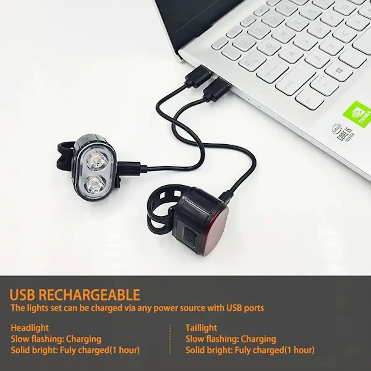 E-LIGHT IWEAR-LED-BK bicycle light set Photo 3
