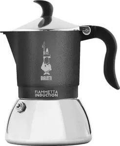 Stovetop Induction Coffee Maker BIALETTI FIAMMETTA 2-cup, Grey