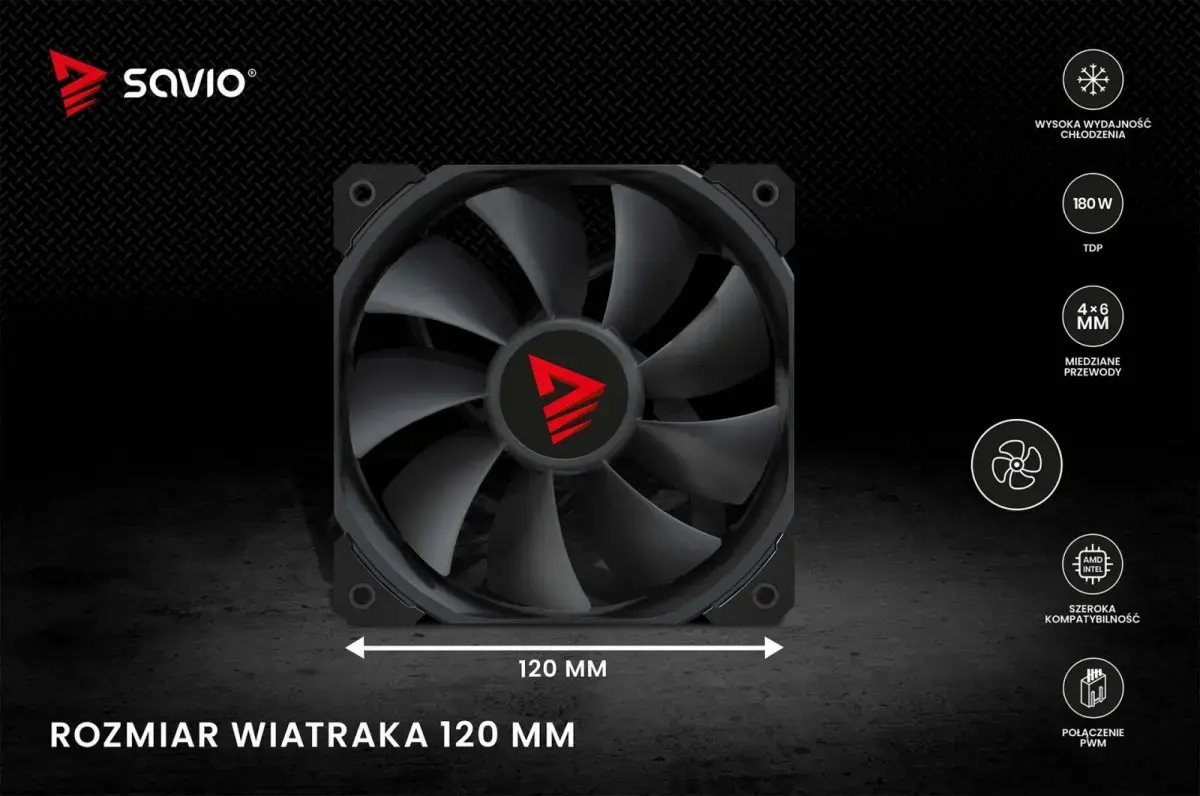 SAVIO Vortex X2 Black CPU gaisa dzesētājs Photo 21
